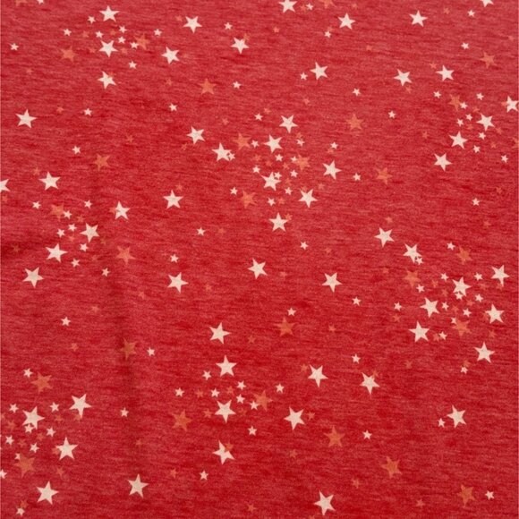 Style & Co Womens V-Neck Stars T-Shirt-Red-Size L-GUC - Picture 4 of 6